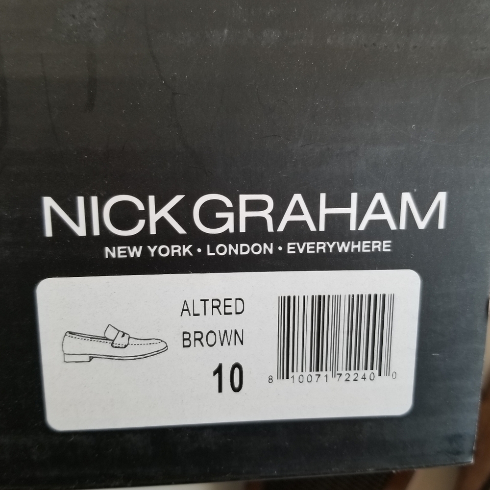 Nick Graham Faux Suede Penny Loafers Shoes 10M NIB - Picture 9 of 9